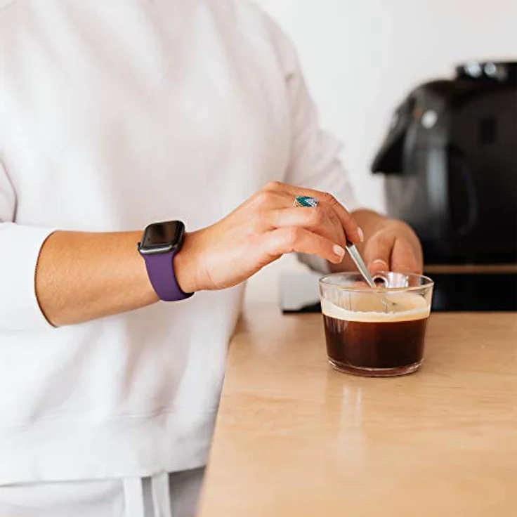 CeMiKa Silikon Sportarmband für Apple Watch 45mm 46mm 44mm 42mm 49mm, kompatibel mit iWatch Series 11-1 SE SE3, hautfreundlich, Pflaume – Bild 3