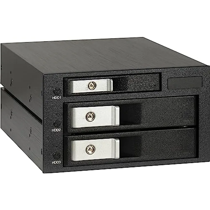 Intertech INTER-TECH HDD-Wechselrahmen ST-3525 fuer 1x 6,35cm 2,5Zoll und 2x 8,89cm 3,5Zoll, SSD + Festplatte Zubehör