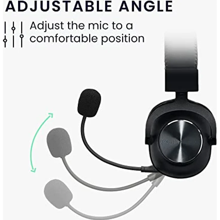 kwmobile Ersatz Kopfhörer Mikrofon für Logitech G Pro X Gaming-Headset Zubehör (Headset Microphone) - Biegsamer Arm, 3,5mm Klinkenstecker, 10cm Kabel - Schwarz – Bild 4