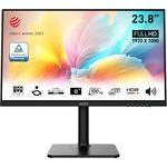 MSI Modern MD2412P Desktop-Monitor 23,8 Zoll (63,8 cm), Full HD – IPS-Panel 1920 x 1080, 100 Hz, Augenkomfort, VESA-Montage, integrierte Lautsprecher, Display-Kit, 4-Fach verstellbar – HDMI 1.4b, USB, Schwarz