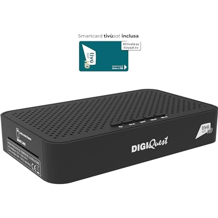 DIGIQUEST Tivùsat Maximo Combo Receiver, DVB-S2 und DVB-T2, 2in1 Fernbedienung, Aufnahmefunktion zuschaltbar, schwarz – Bild 3