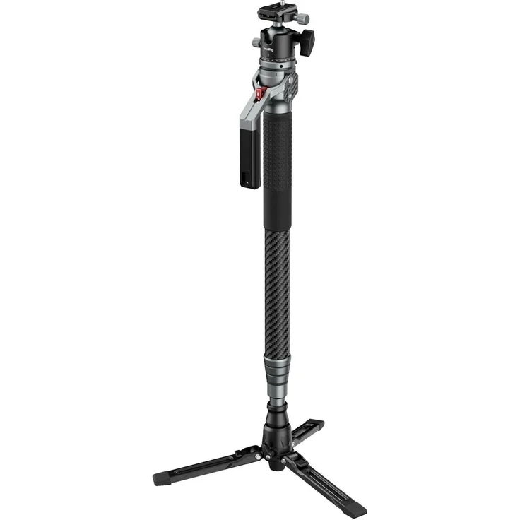 SmallRig 5564 Carbon Fiber Photography Monopod, Einbeinstativ mit Kugelkopf und One-Touch-Höhenverstellung, schwarz, 15 kg Tragkraft