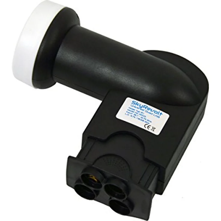 SkyRevolt Quad LNB SRQS, Monoblock-LNB für 4 Teilnehmer, DVB-S2 HDTV, hervorragende Empfangsqualität, 0,1 dB Rauschmaß – Bild 2