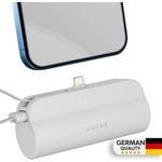 Woyax iPhone Lightning-Stecker Mini Powerbank 5000mAh mit Type-C-Kabel Powerbank, tragbar und sicher, schwarz