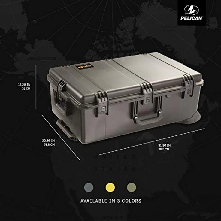 PELI Storm IM2950 Professioneller Transportkoffer für AV Broadcast Ausrüstung, Wasserdicht, 90L Volumen, Hergestellt in den USA, Mit Schaumstoffeinlage (Anpassbar), Schwarz – Bild 2