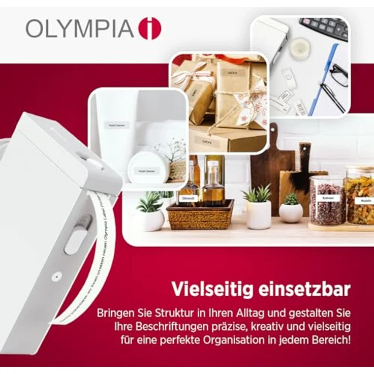 Olympia 6301 Etikettendrucker, Thermodirekt 203 x 203 dpi, Bluetooth-fähig, max. Etikettenbreite 15mm, kompakt für Küche und Büro – Bild 7