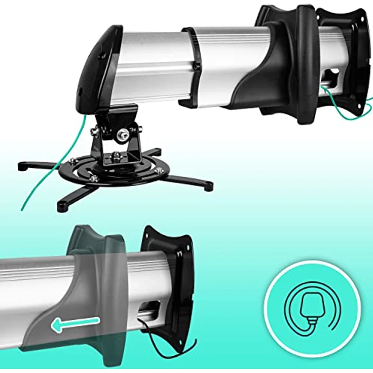 Duronic PB10XM Beamer Halterung | drehbar und schwenkbar | Heimkino | Traglast bis zu 15 kg | 360° Rotation – Bild 5