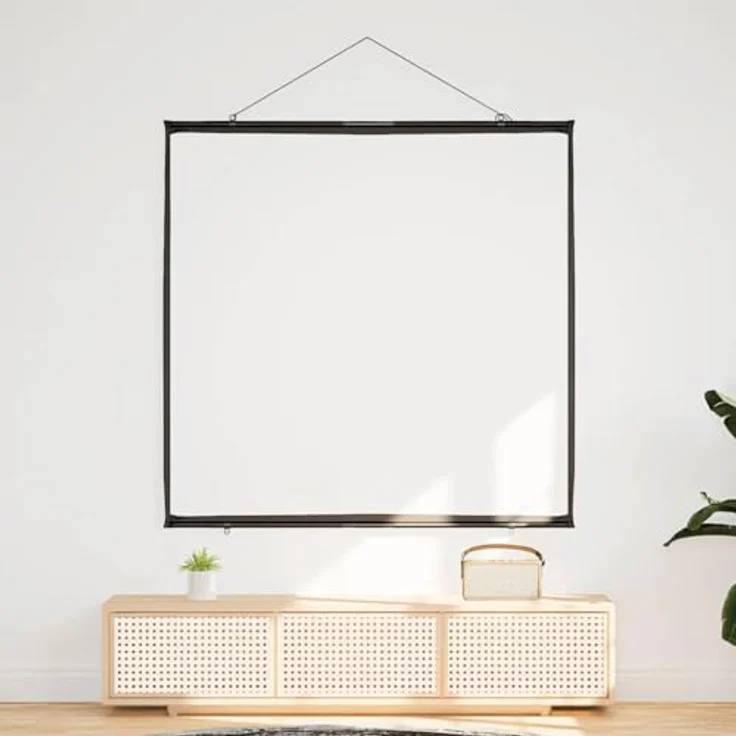 vidaXL Beamer Leinwand Wandhängend 72 Zoll 1:1, Projektionswand aus 100 % Polyester, ideales Heimkino- und Präsentationszubehör – Bild 3