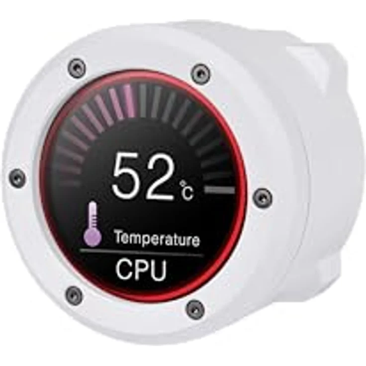 Thermaltake TH240 V2 Ultra ARGB Sync CPU Liquid Cooler Snow Edition All-In-One, Wasserkühlung mit CT120 ARGB-Lüftern und Infinity-Mirror-Design – Bild 5