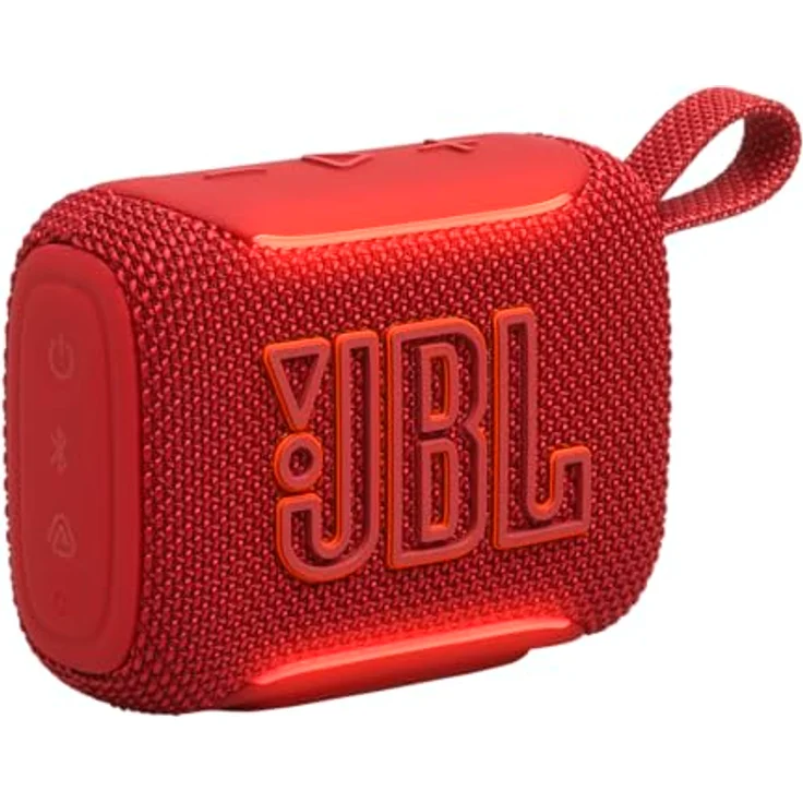JBL GO 5, Ultra‑tragbarer Bluetooth‑Lautsprecher mit JBL Pro Sound, kraftvollem Bass, wasserdicht, 10 Stunden Wiedergabezeit, Rot – Bild 1