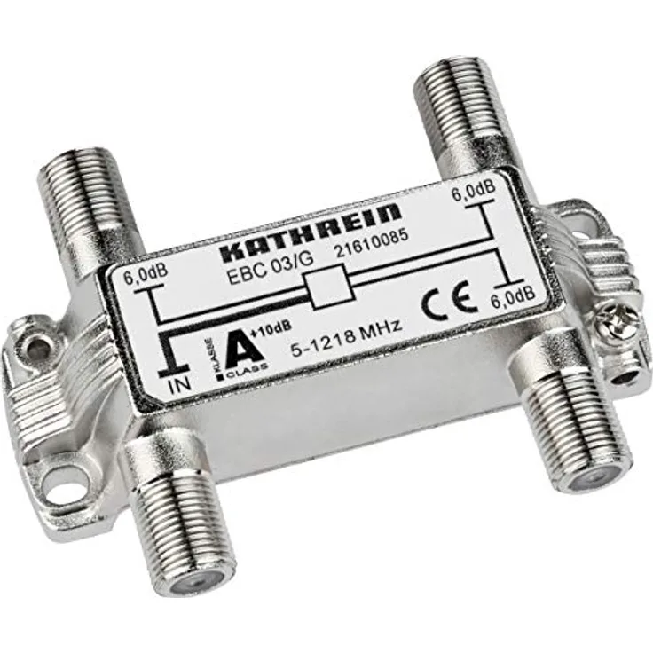 Kathrein EBC 03/G 21610085 Kabel-TV Abzweiger 3-Fach 5-1218MHz, silber