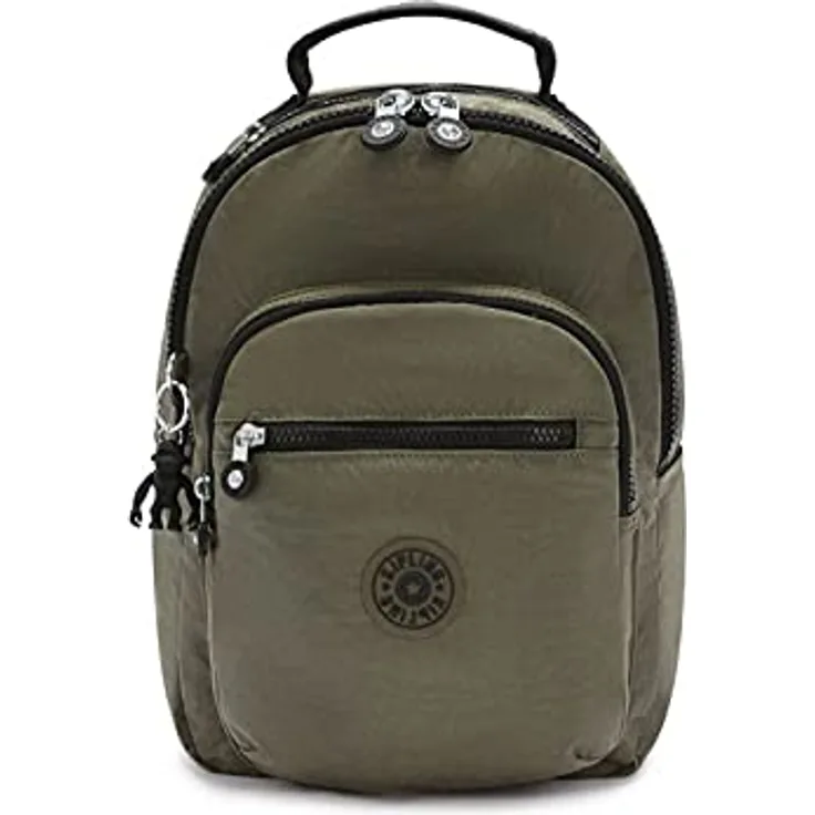 Kipling SEOUL S, Kleiner Rucksack mit Laptop-Schutz 13 Zoll, 35 cm, 14 L, 0.50 kg, Green Moss
