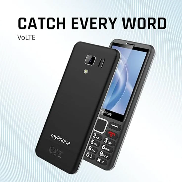 MP myPhone 3510 LTE, Seniorenhandy Dual-SIM 4G mit 3,5" Großtasten-Display, 1800 mAh Akku, FM-Radio, Klarer Sprachansage, 336 Tage Standby, Schwarz – Bild 4
