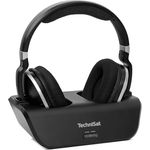 TechniSat STEREOMAN 2 V2 - kabelloser 2,4GHz Funkkopfhörer (für Fernseher und Musikanlagen, mit Dockingstation, AUX-in, Audio Eingang optisch) schwarz