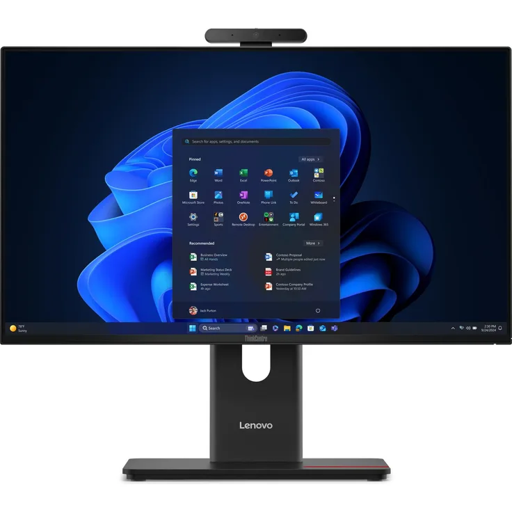 Lenovo ThinkCentre M70a Gen 6 All-in-One, 23.8" FHD, Intel Core Ultra 5, 16 GB RAM, 512 GB SSD, Schwarz