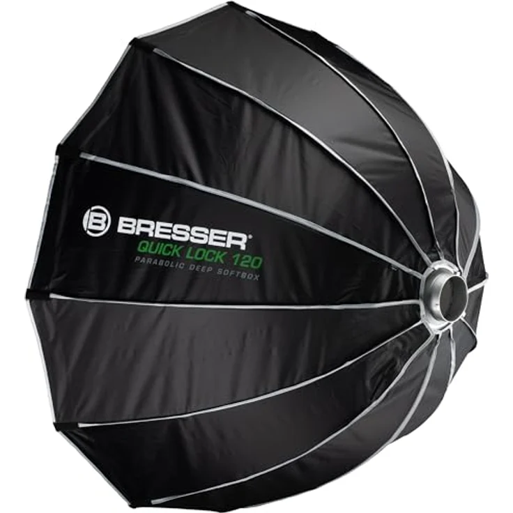 Bresser Quick Lock 120 Deep Parabolic Softbox, Parabolische Softbox mit Grid und Bowens Anschluss, Ideal für Produkt- und Beautyfotografie – Bild 5