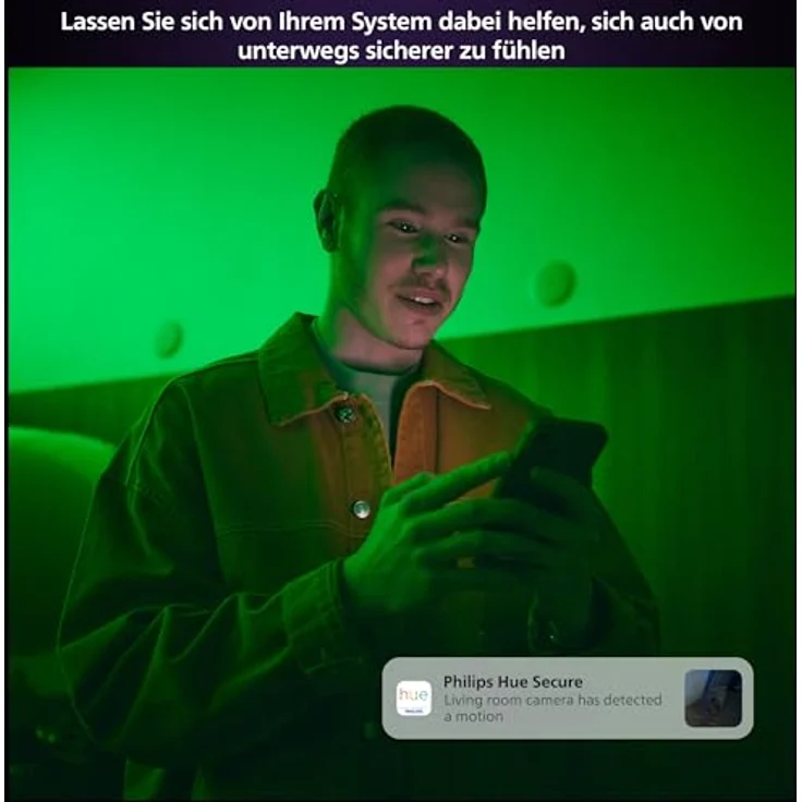 Philips Hue Secure kabellose Smart Home Überwachungskamera, schwarz – Bild 5