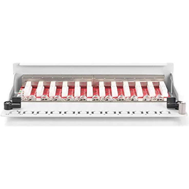 DIGITUS Professional, Cat 6A Desktop LSA Patchpanel, 12-Port, geschirmt, Grau – Bild 5