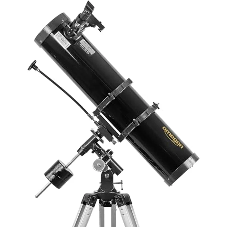 Omegon Teleskop N 130/920 EQ-2, Einsteiger-Teleskop für Deep-Sky-Beobachtung mit leuchtendem Punktsucher und 1,25'' Okularauszug – Bild 2