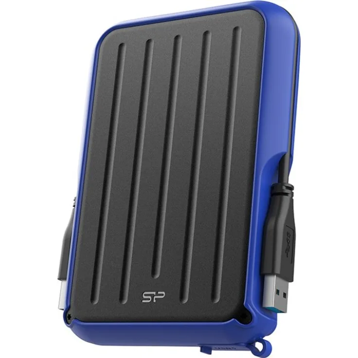 SILICON POWER Armor A66 - Festplatte - 5 TB - extern (tragbar) - 2.5'' (6.4 cm) - USB 3.2 Gen 1 - Blau