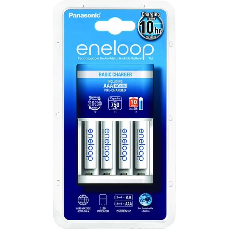 Panasonic Ladegerät Basic Charger BQ-CC51 inkl. 4 eneloop AAA (K-KJ51MCC04E) - Preisvergleich – Bild 1