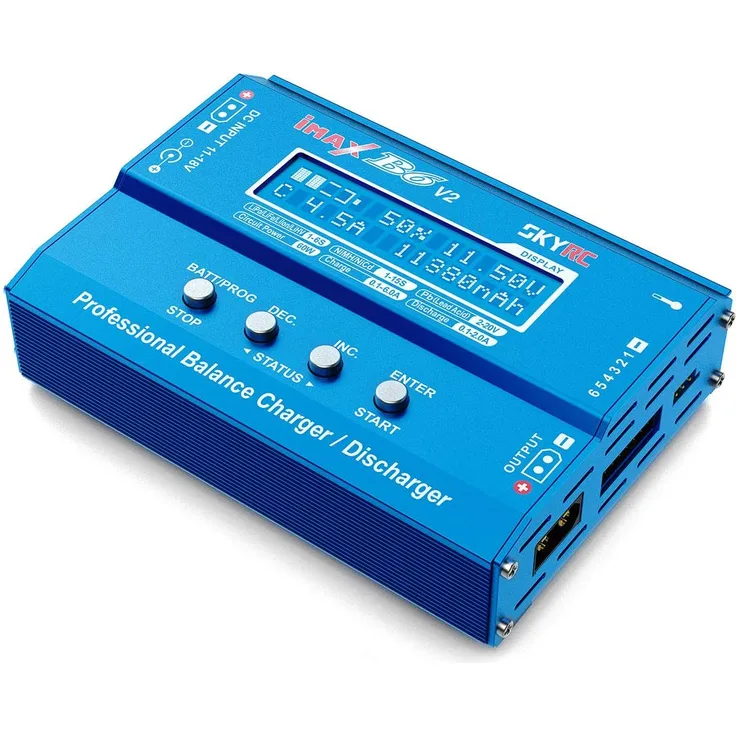 SKYRC B6DC V2 Modellbau-Ladegerät 6 A Blei, LiFePO, LiHV, LiIon, LiPo, NiCd, NiMH Timer-Abschaltung, Temperaturüberwachung, Grafische Anzeige (SK100161)