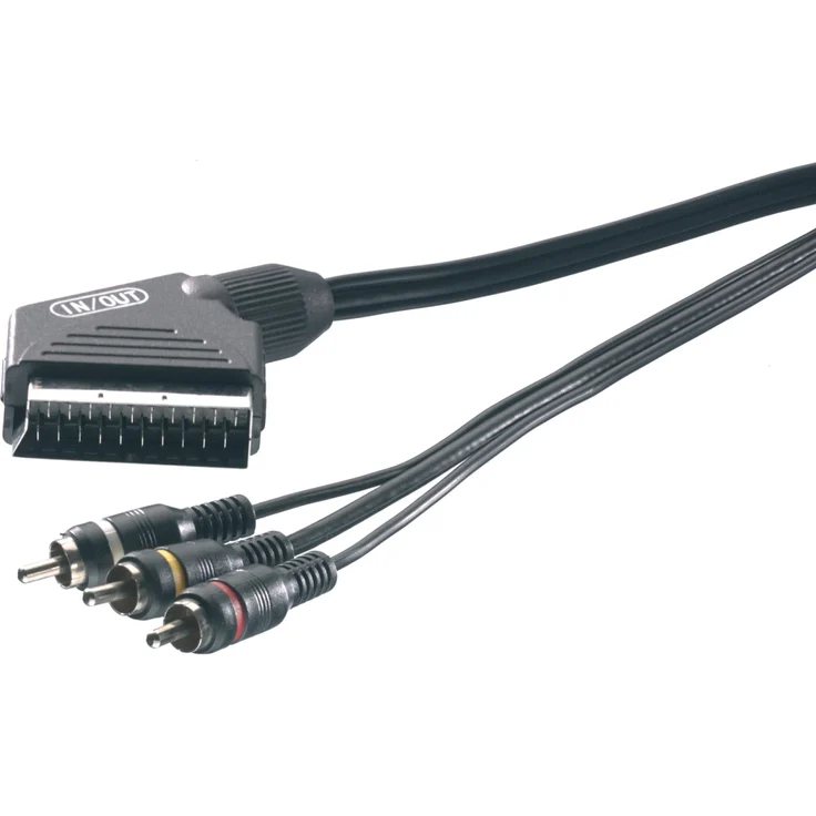Scart-Kabel - 3x Cinch IN-OUT Schalter