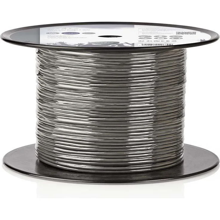 Nedis Symmetrisches Audiokabel | 2x (2x 0,16 mm²) | 100 m | Rollenware | Grau