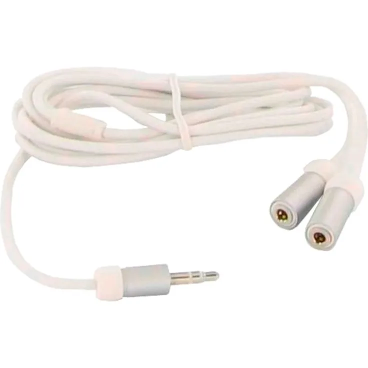 Klinken-Adapter Y 1x Stecker - 2x Buchse Weiß