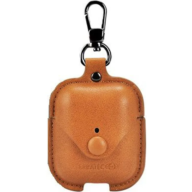 TERRATEC AirBox Shape Fixed Light Brown Apple AirPods Case Kopfhörer Schutzhülle kabellose Aufladung