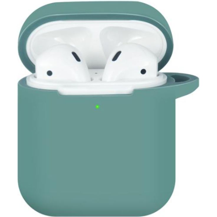 TERRATEC AirBox Midnight Green Apple AirPods Case Schutzhülle kabellose Aufladung Kopfhörerbox