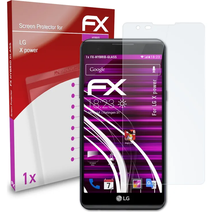 atFoliX Panzerfolie kompatibel mit LG X power 9H Schutzpanzer