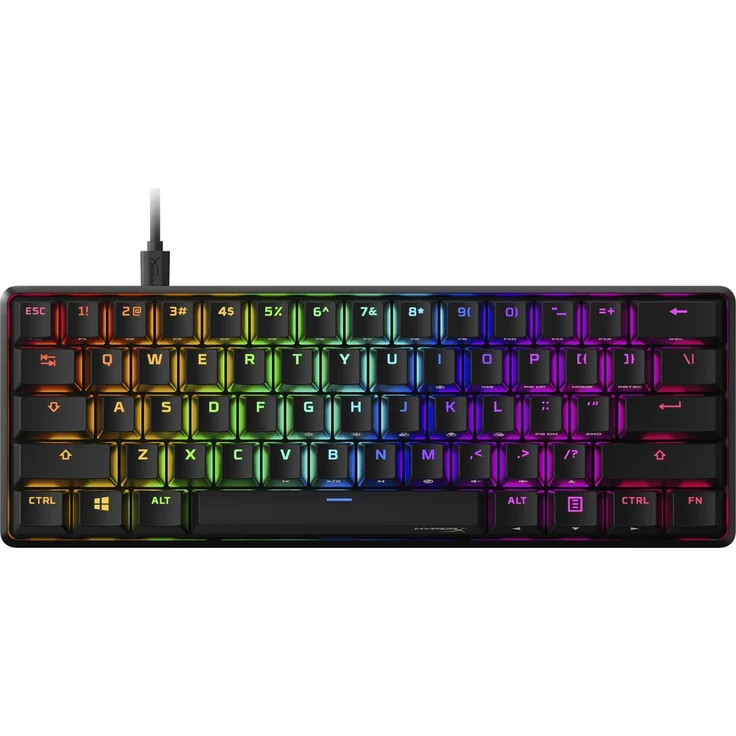 HyperX Alloy Origins 60, LEDs RGB, HyperX RED, USB, US (HKBO1S-RB-US/G) – Bild 1