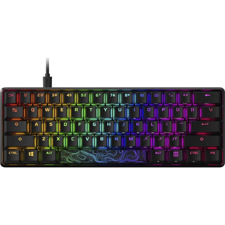 HyperX Alloy Origins 60, LEDs RGB, HyperX RED, USB, US (HKBO1S-RB-US/G) – Bild 5