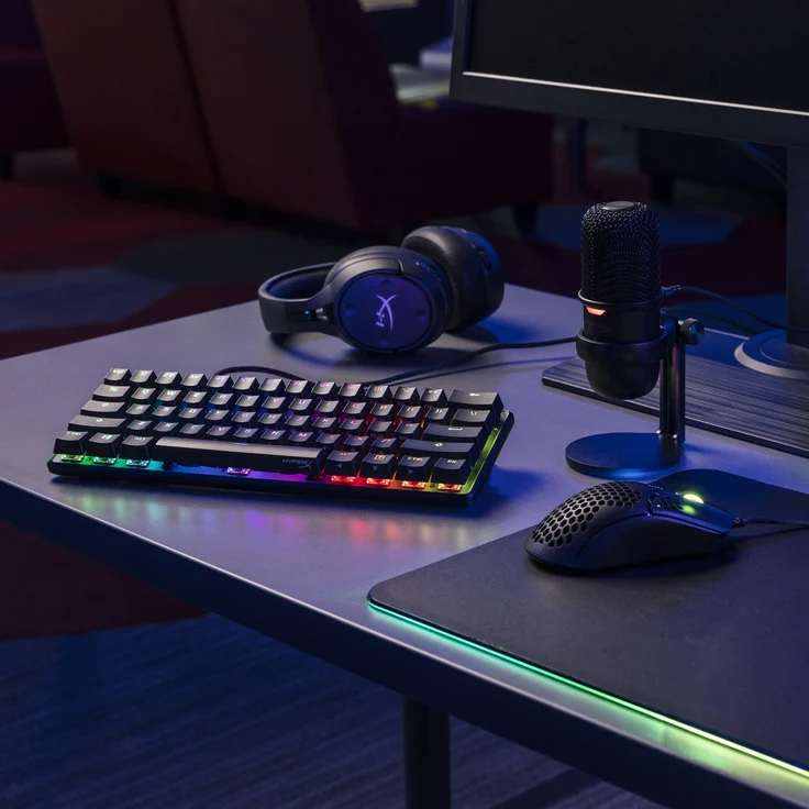 HyperX Alloy Origins 60, LEDs RGB, HyperX RED, USB, US (HKBO1S-RB-US/G) – Bild 6