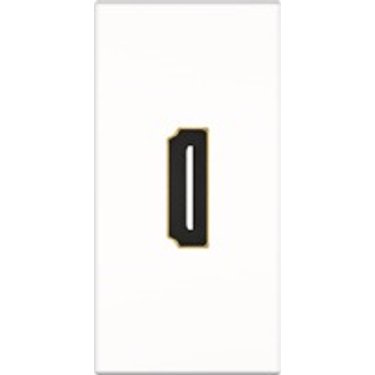 Kindermann 7464000542. Buchsen-Typ: HDMI, Module Menge (max): 1 Modul(e). Produktfarbe: Weiß, Material: Kunststoff. Breite: 45 mm (7464000542)