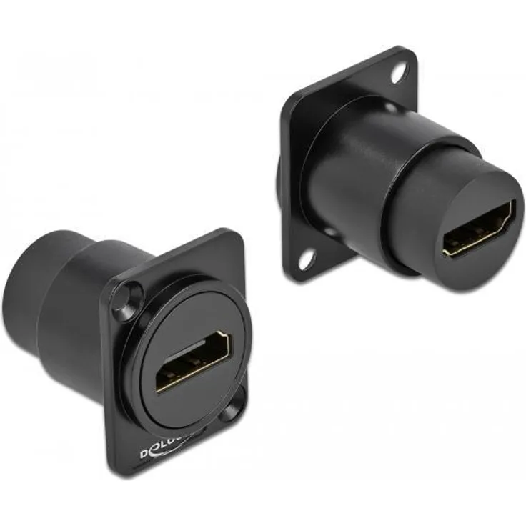 DeLOCK D-Type Module HDMI-A female to female - Modulares Faceplate-Snap-In - an Schalttafel montierbar - HDMI - Schwarz