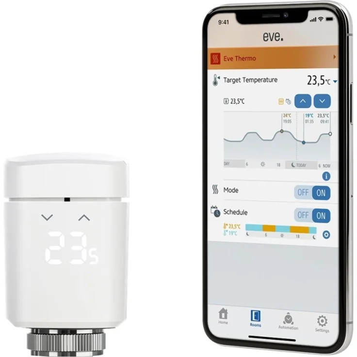 Eve Systems Thermo, 2x smartes Heizkörperthermostat, Bluetooth, Thread, weiß – Bild 3