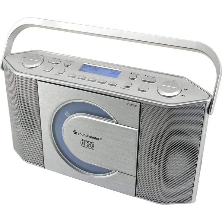 Soundmaster RCD1770SI DAB+ und UKW Digitalradio mit CD/MP3 Spieler, silber – Bild 1