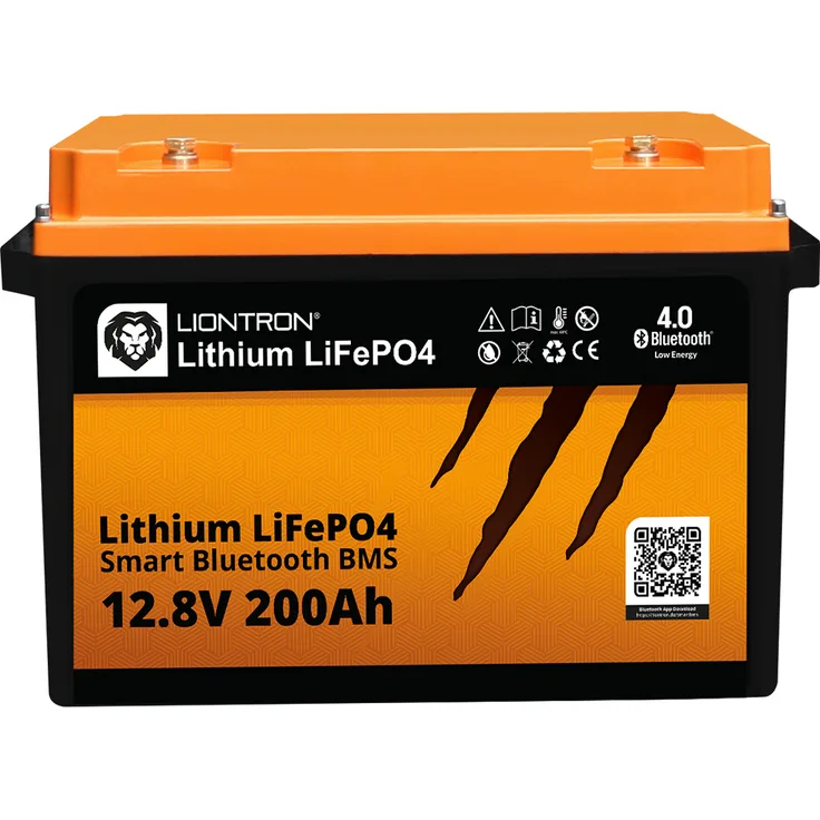 LIONTRON - LI-SMART-LX-12-200 - 12 Volt 200Ah LiFePO4 - Smart BMS mit Bluetooth - Bleibatterie-Ersatz