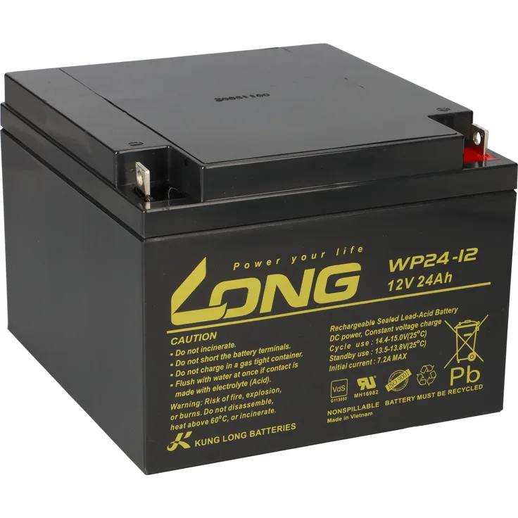 Akku für Panasonic LC-P1224APG 12V 24Ah AGM Batterie
