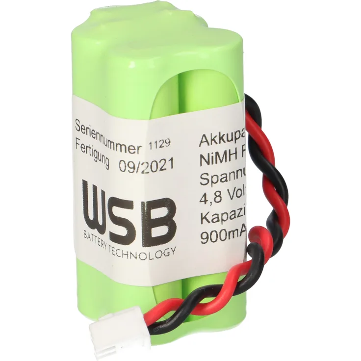 Notleuchten Akku 4,8V 900mAh F2x2 JST XHP-2 Stecker