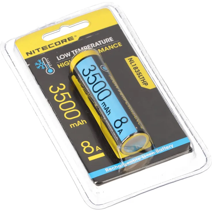 Nitecore Li-Ion Akku 18650 NL1835LTHP - 3,6V 3,5Ah - temperaturfest bis zu -40°C.