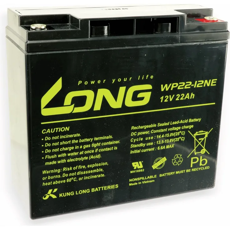 KUNG LONG Blei-Akkumulator WP22-12NE, 12 V-22 Ah
