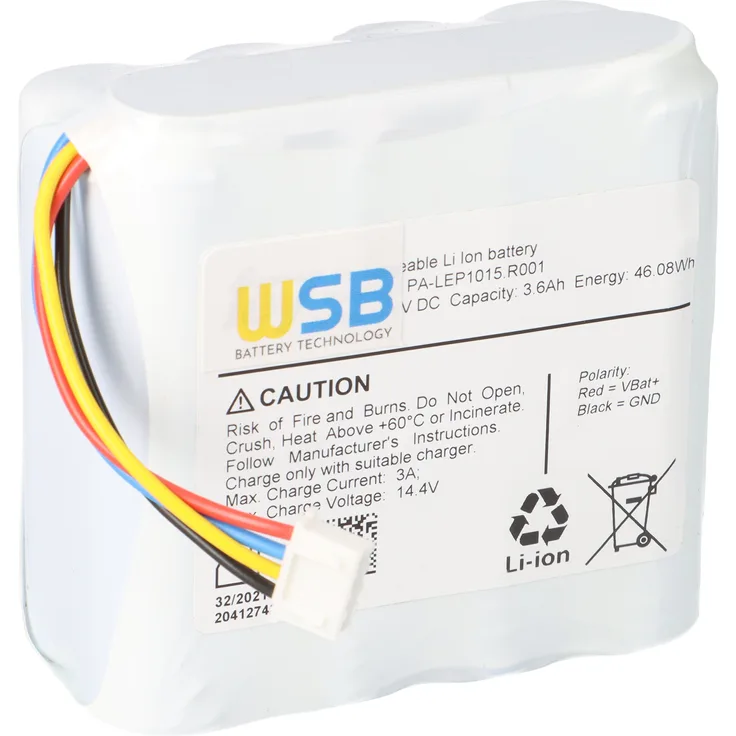 LiFePo4 Akku 12,8V 3,6Ah mit BMS und JST-Stecker