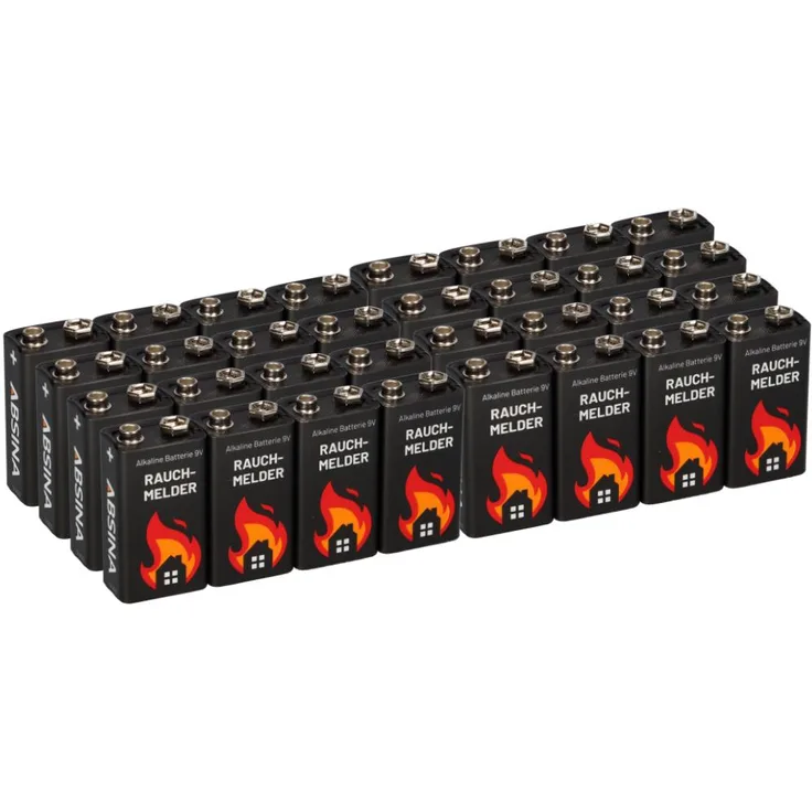 32x 9V-Block Rauchmelder Batterie für Rauchwarnmelder Messgeräte Spielzeuge