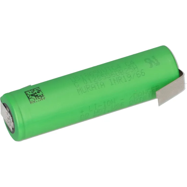 Murata Akku Li-Mn US18650VTC4 3,7V - 2100mAh LiNiMnCoO2 max. 30A Z-Lötfahne LFZ