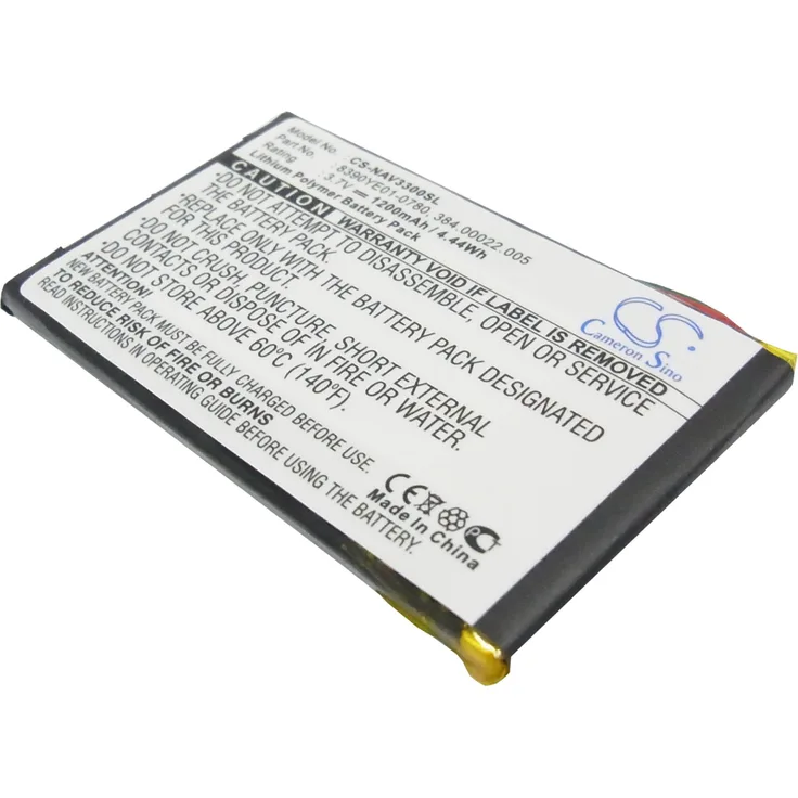 Ersatzakku - CS-NAV3300SL - Navigon 8390-YE01-0780 - 3,7 Volt 1200mAh Li-Poly