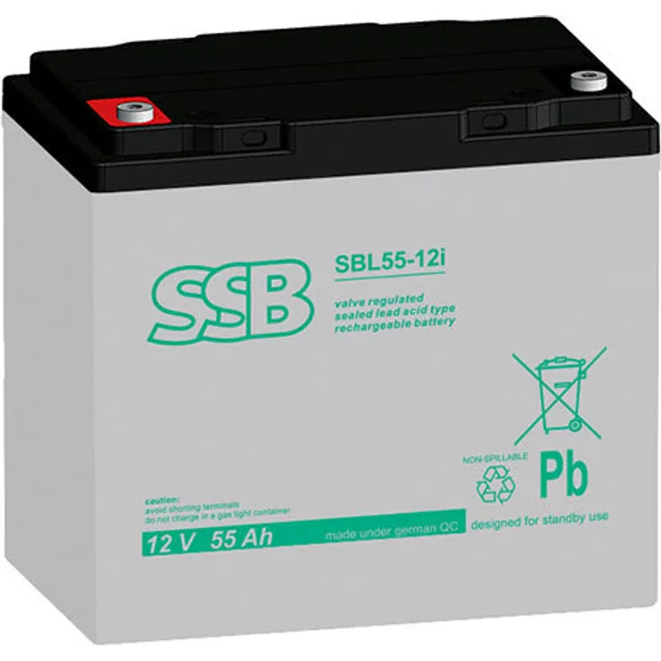 SSB Blei Akku SBLFT 55-12i AGM Batterie M6 Schraubanschluss - 12V 55Ah
