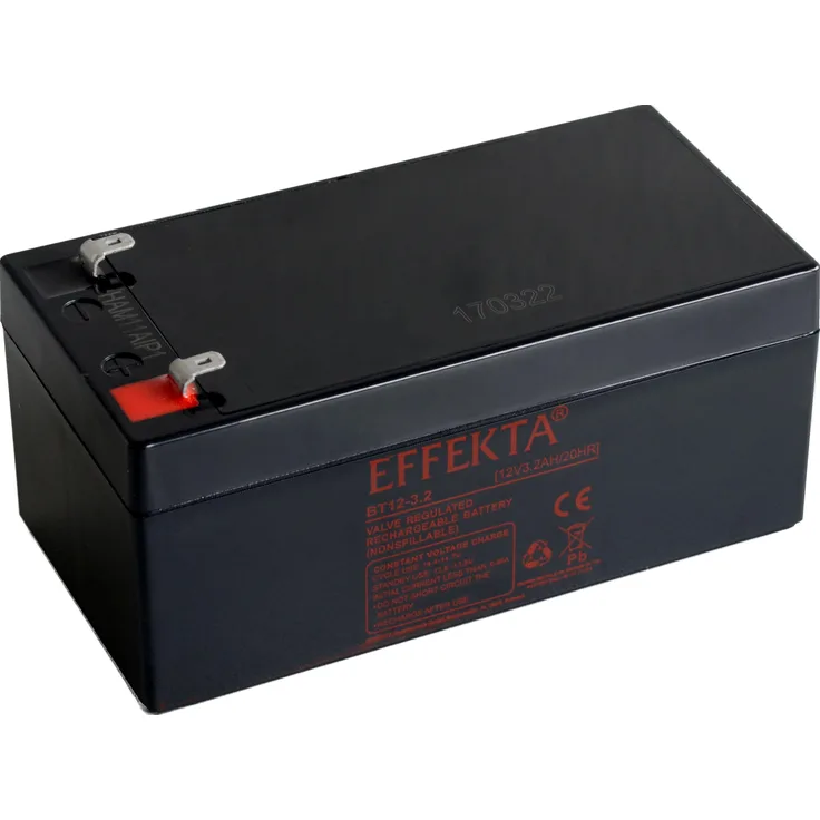 Effekta BT 12-3.2 Blei-Vlies Akku AGM VRLA 12V 3,2Ah
